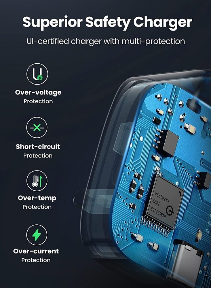 BSNL Wall charger PD 20W Fast Charger | USB C Wall Fast Charger with USB C to Lightning Cable Compatible with iPhone and Android phones. - Image 3